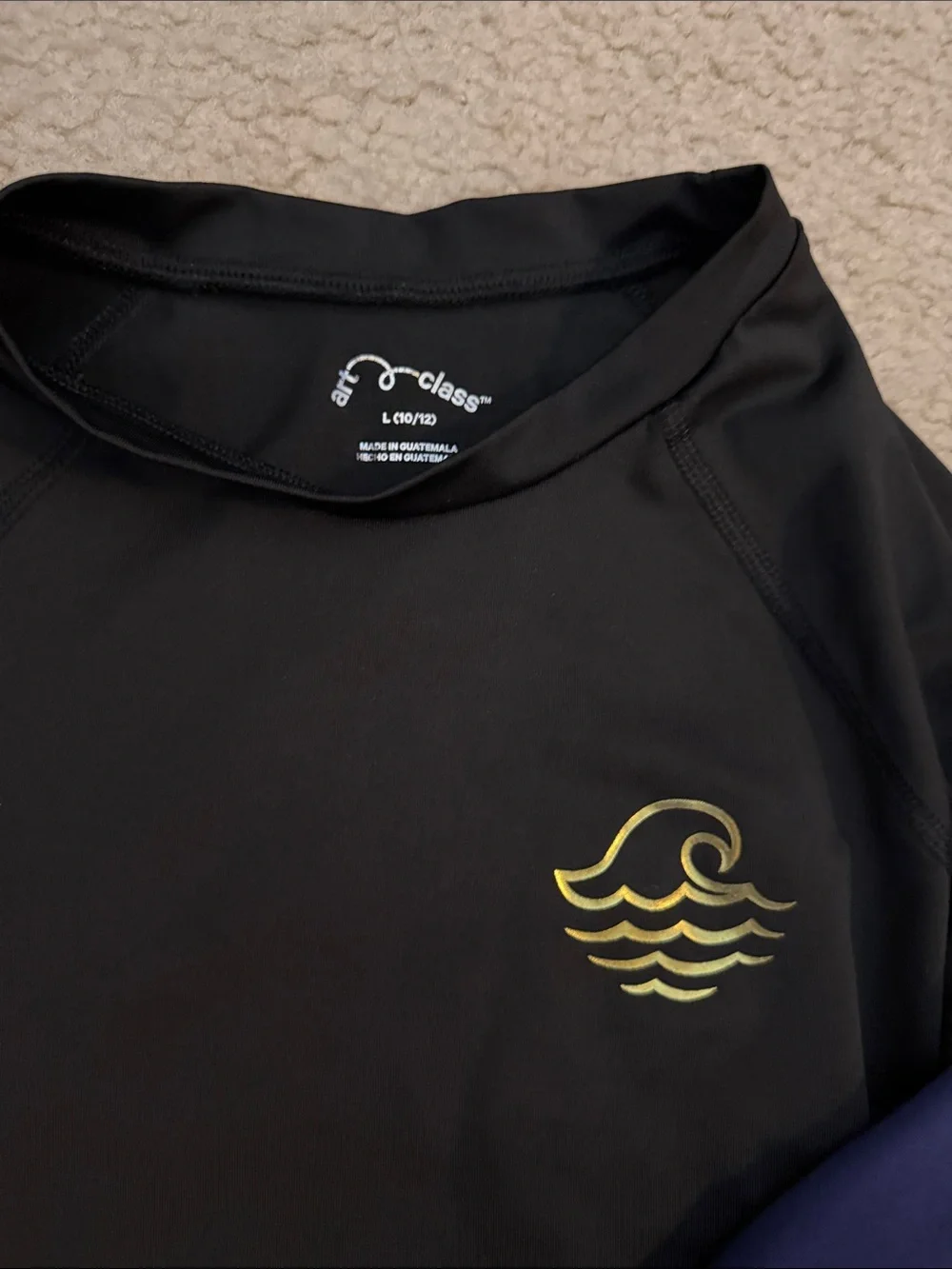 Cat & Jack Navy and Black Long Sleeve Swim Tops (3-Pack)